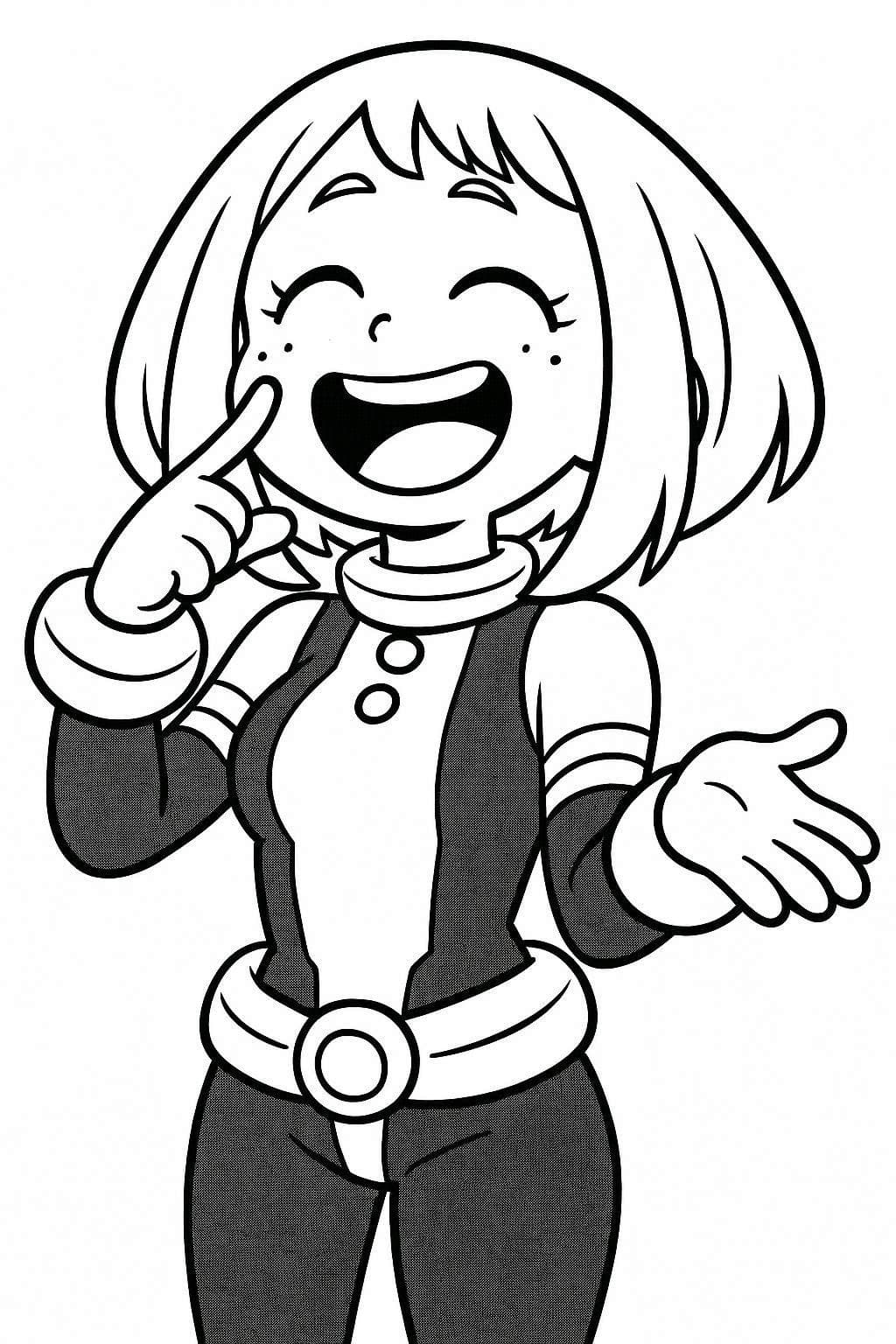麗日お茶子 2 ぬりえ