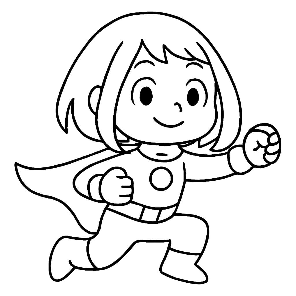 麗日お茶子 画像 ぬりえ