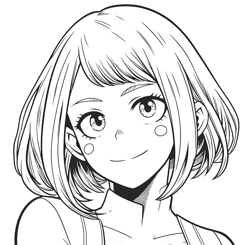 麗日お茶子 ハッピー ぬりえ