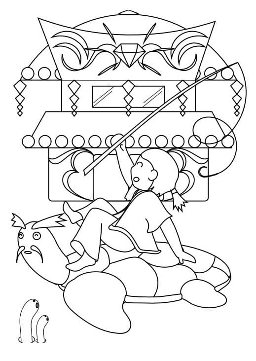 うらしまたろう 12 ぬりえ