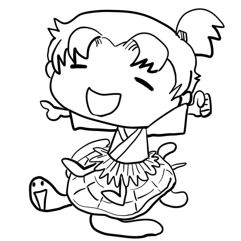 うらしまたろう 9 ぬりえ