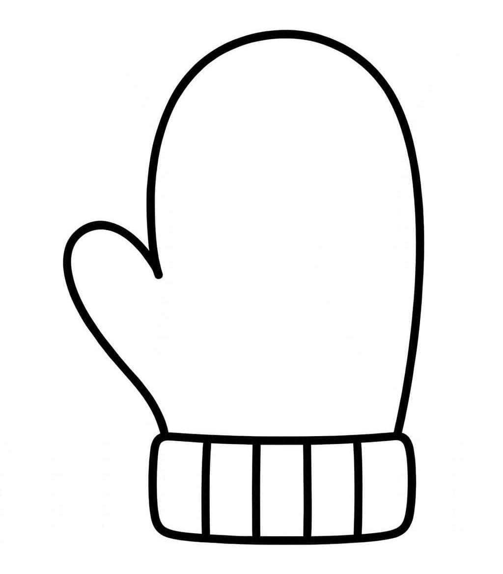 ウール ミトン ぬりえ