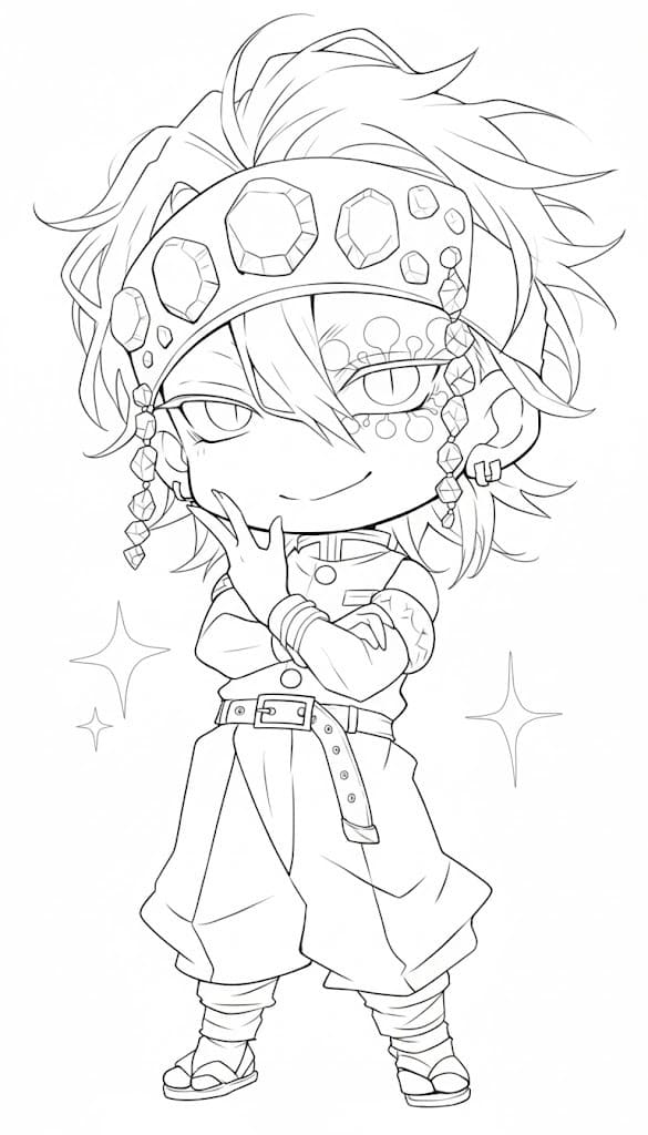 うずいてんげん 4 ぬりえ