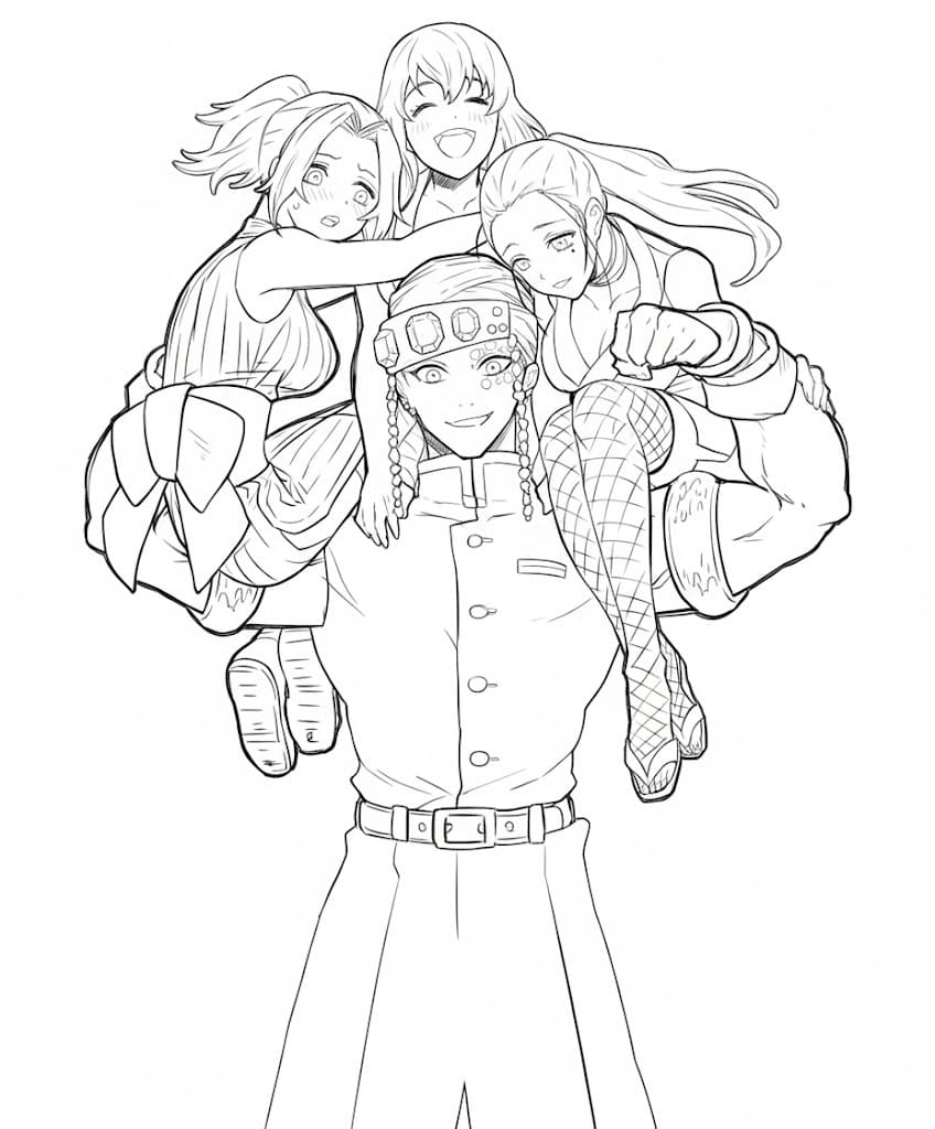 うずいてんげん 簡単 ぬりえ