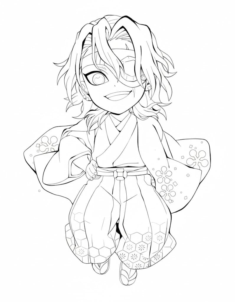 うずいてんげん 基本的な ぬりえ