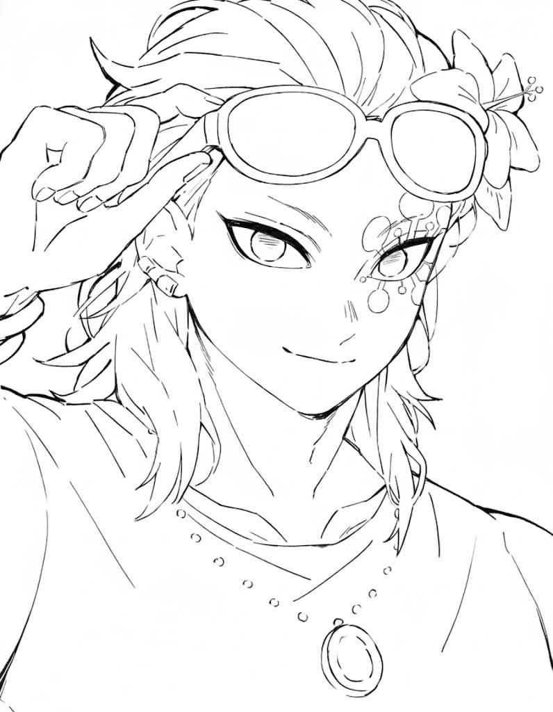 うずいてんげん 単純 ぬりえ