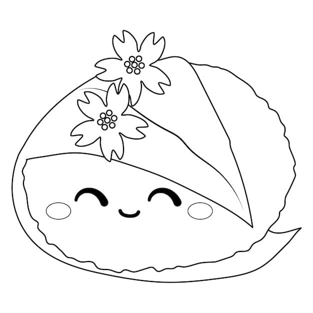 和菓子 4 ぬりえ
