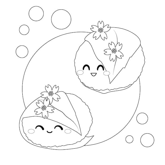 和菓子の描き方 印刷可能 ぬりえ