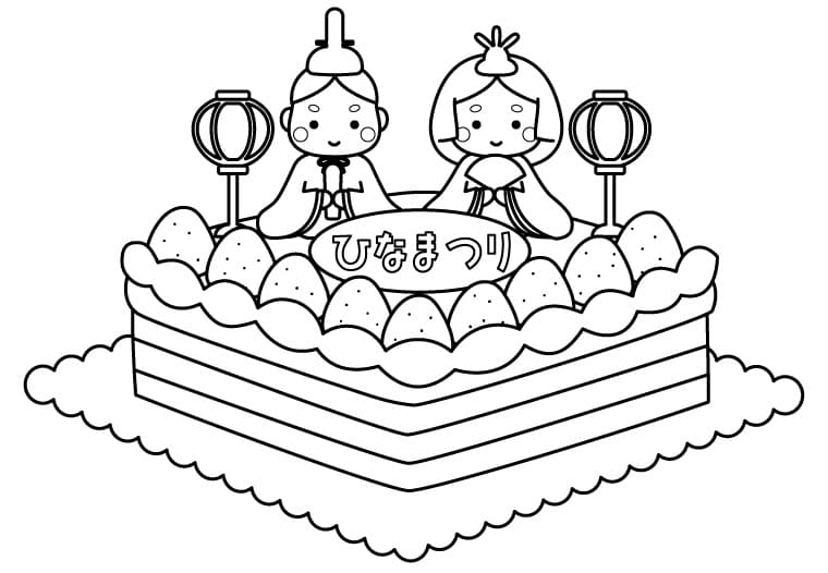 和菓子の基本 ぬりえ
