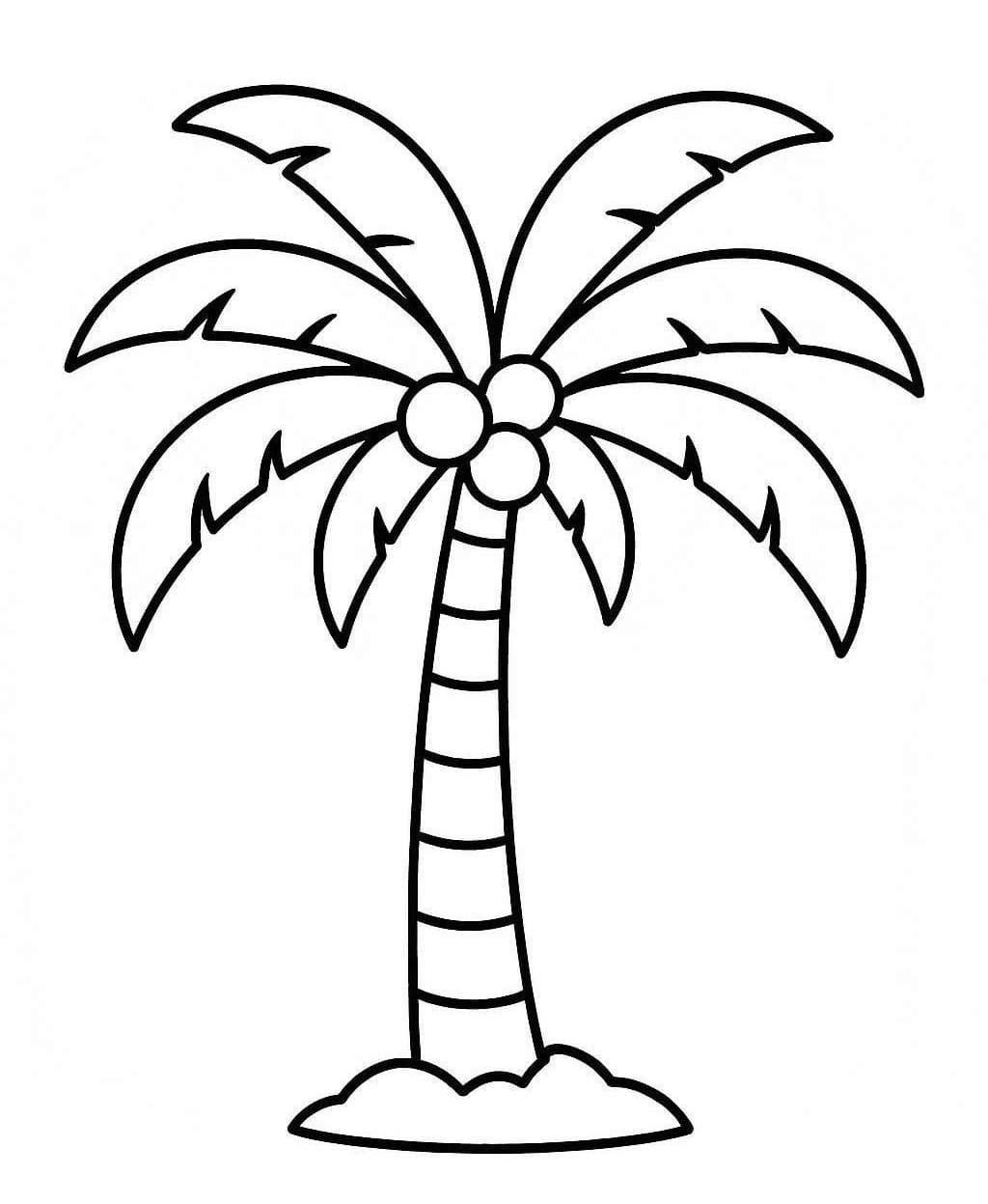 ヤシの木 画像 ぬりえ