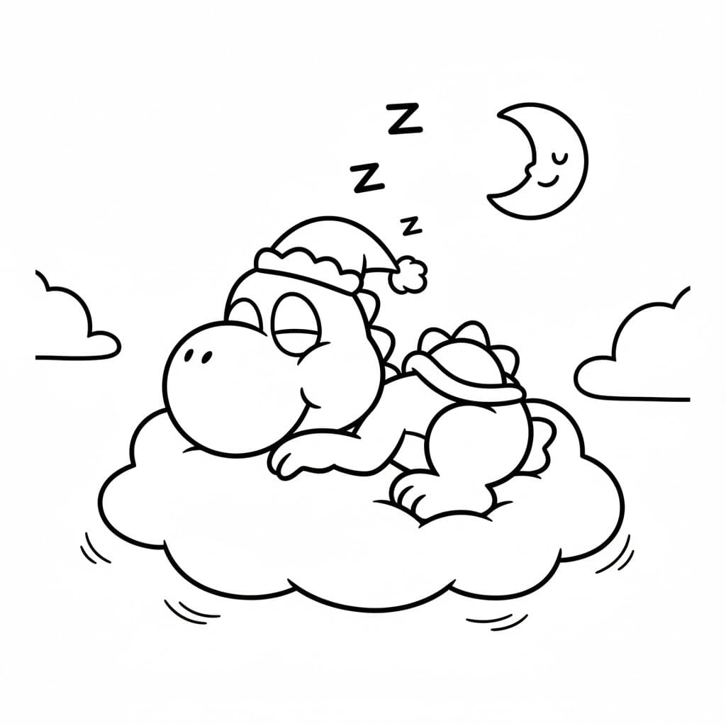 ヨッシー 1 ぬりえ