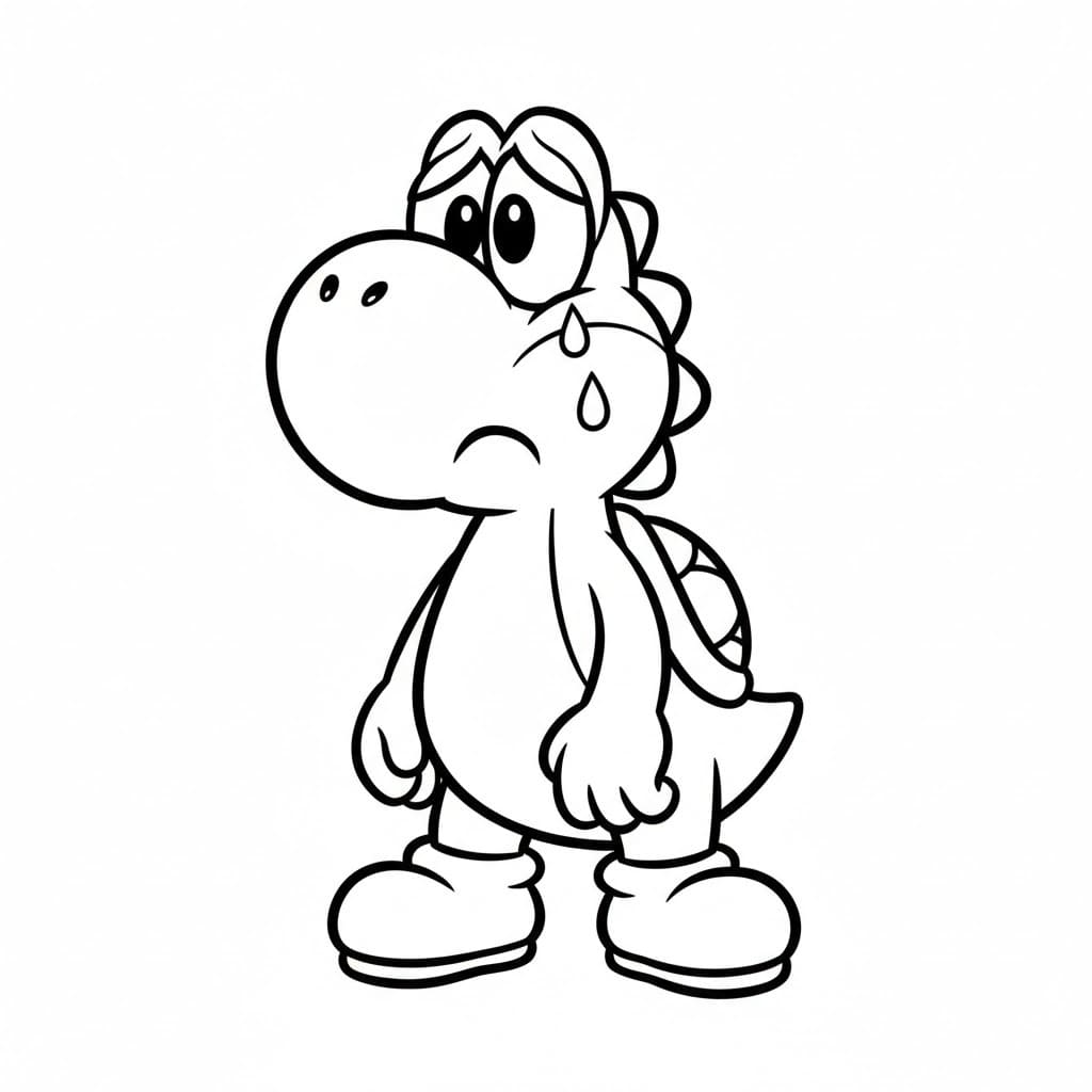 ヨッシー 4 ぬりえ