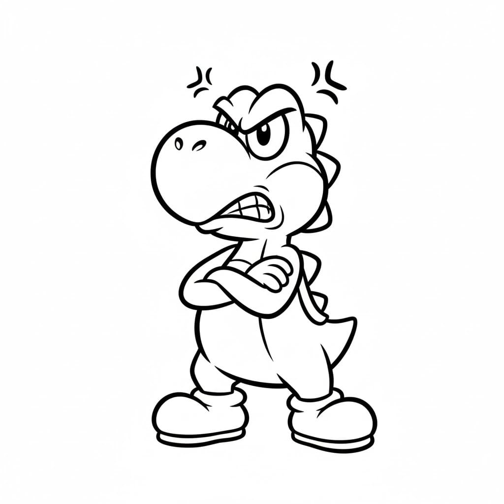 ヨッシー 7 ぬりえ