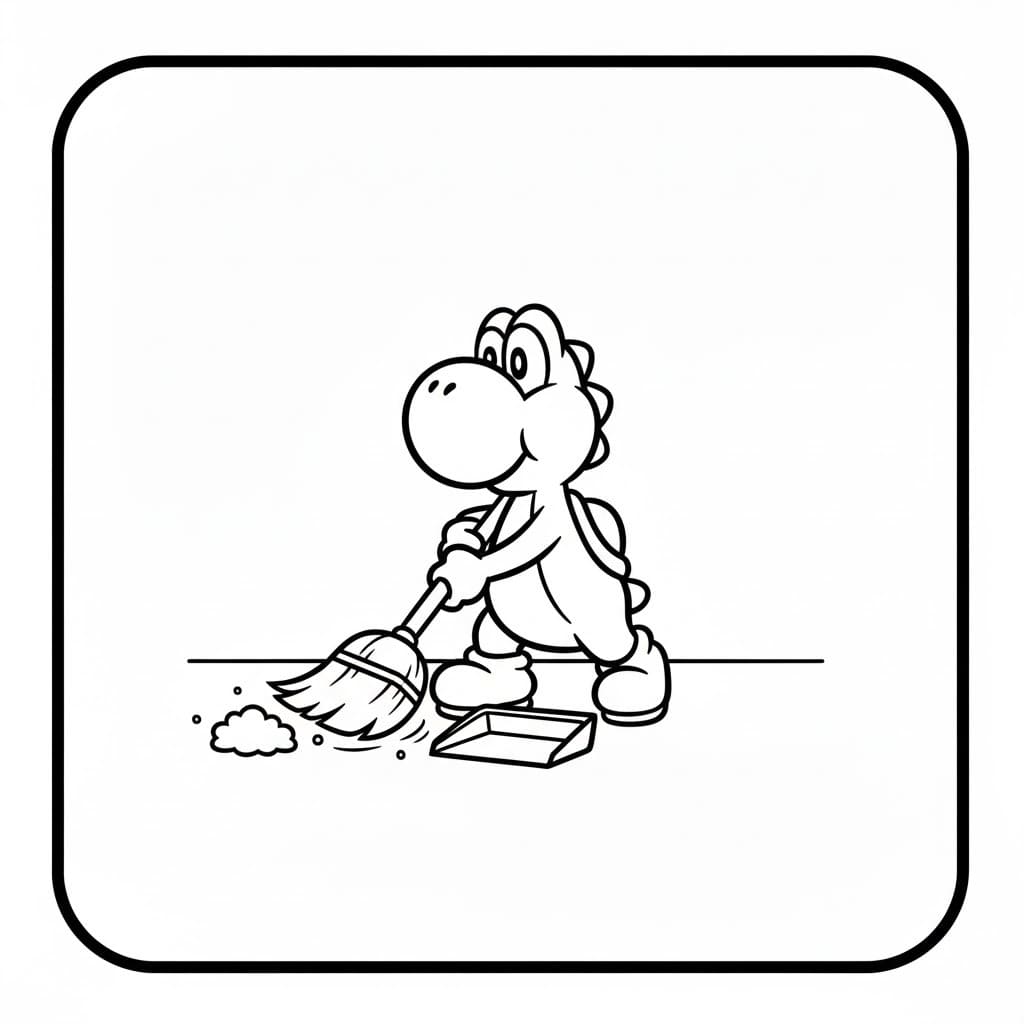 ヨッシー 8 ぬりえ