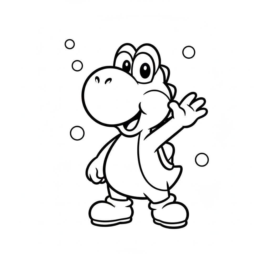 ヨッシー 印刷可能 ぬりえ