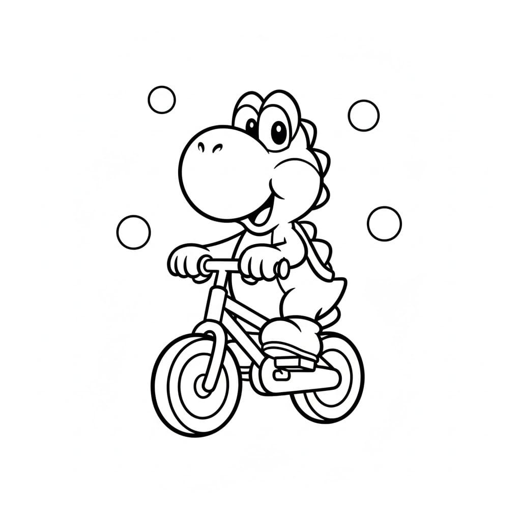 ヨッシー 描く無料 ぬりえ