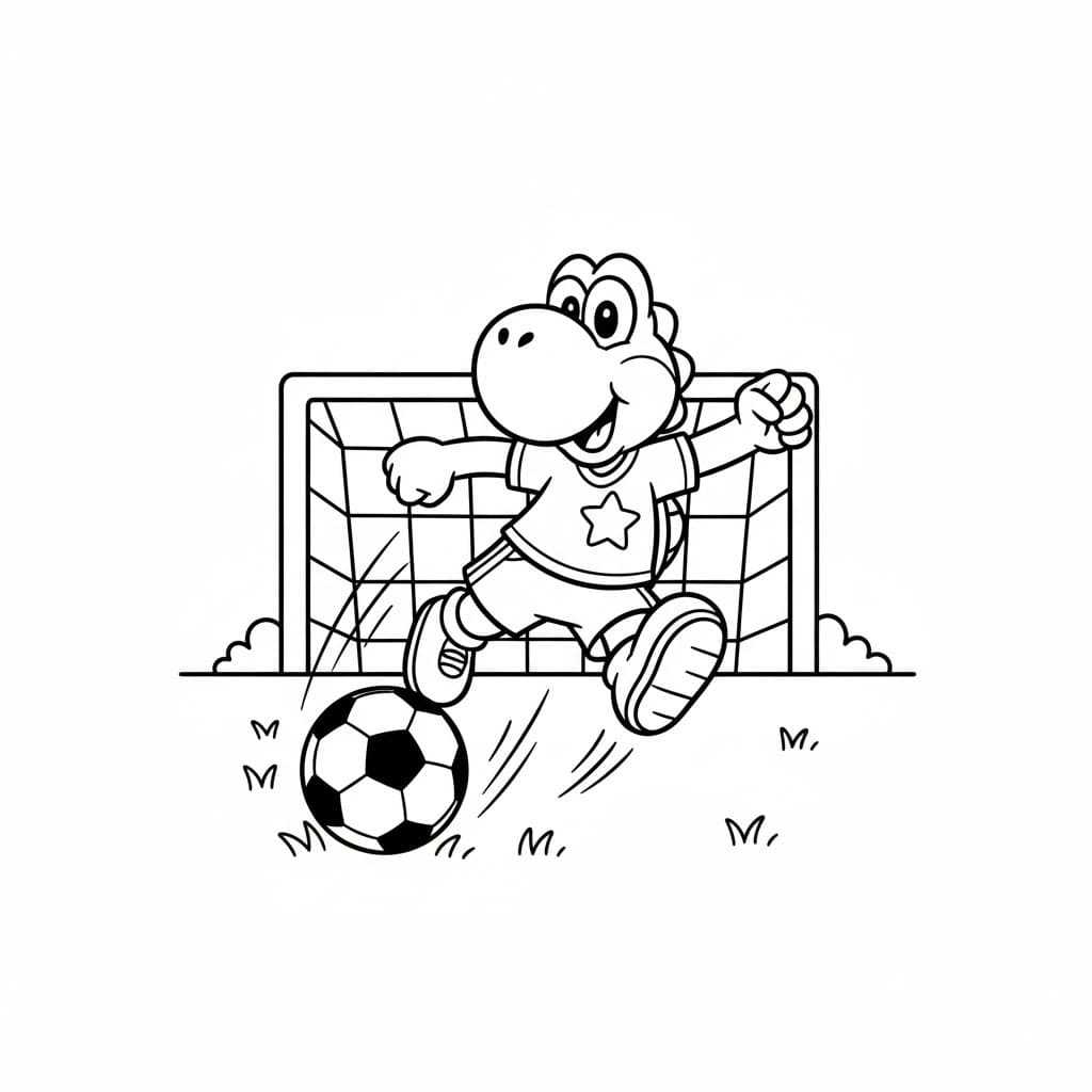 ヨッシー 簡単 ぬりえ