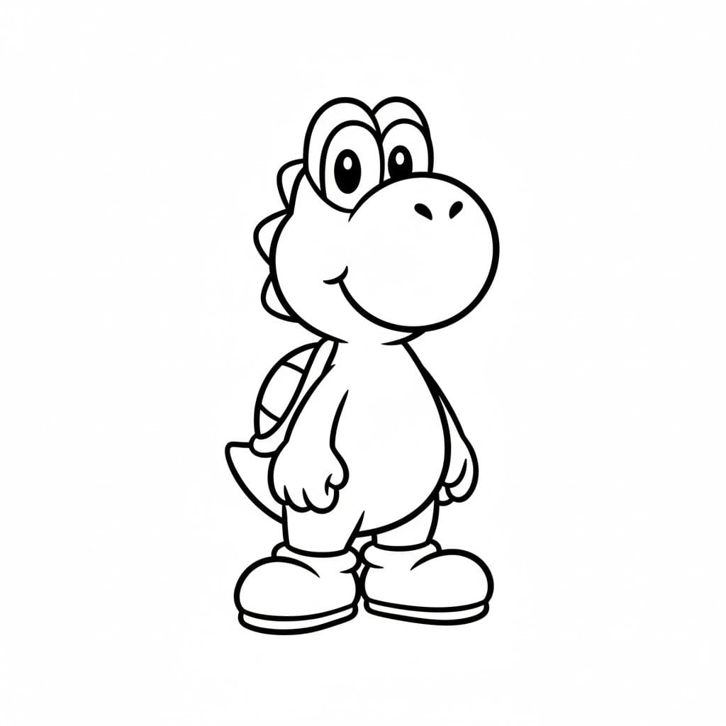 ヨッシー 無料で印刷可能 ぬりえ