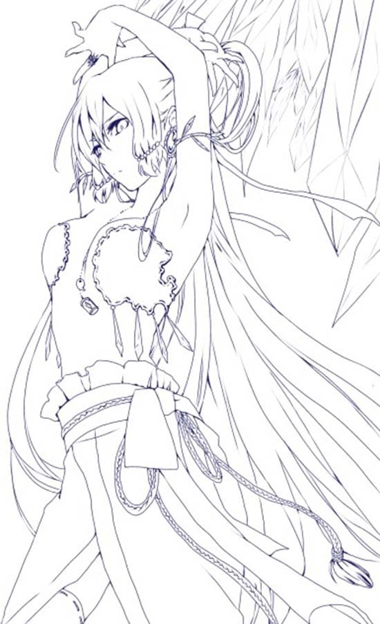 ゆきおんな 2 ぬりえ