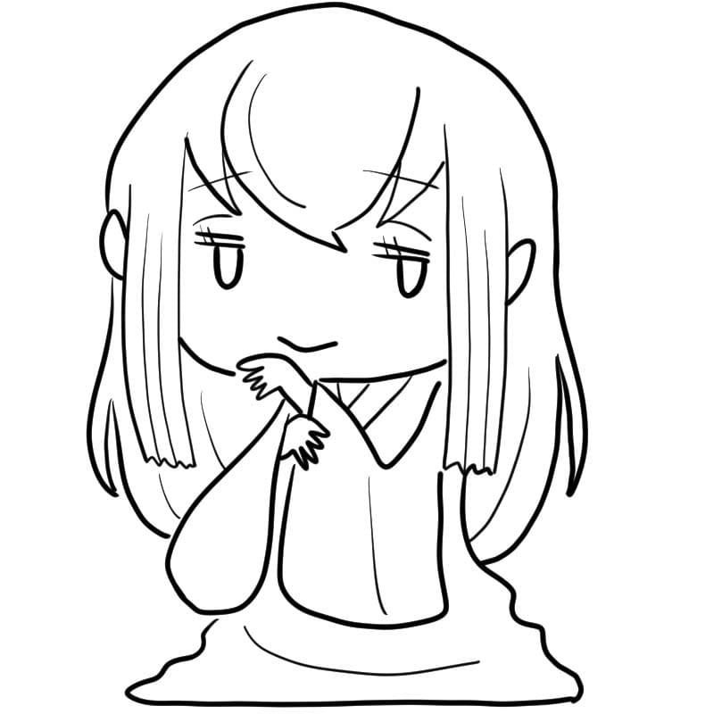 ゆきおんな 3 ぬりえ