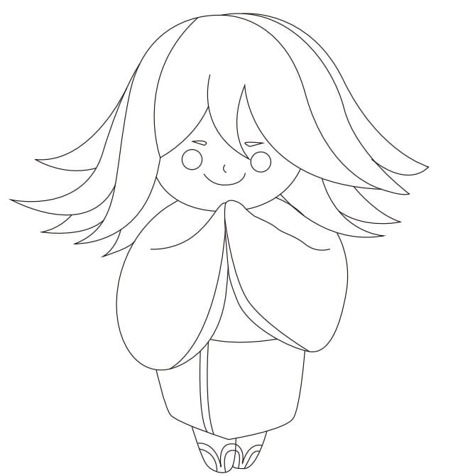 ゆきおんな 4 ぬりえ