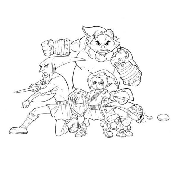 ゼルダ 2 ぬりえ