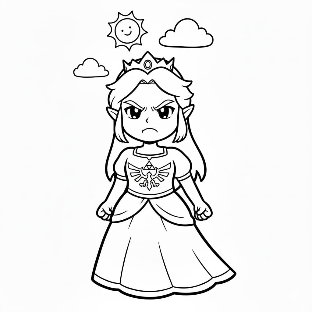 ゼルダの伝説 印刷可能 ぬりえ