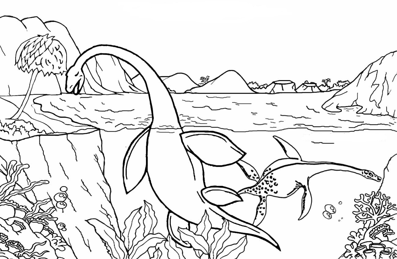 1541231335_most_dangerous_jurassic_creatures_drawing_sea_dinosaur_prehistoric_ocean_coloring_pages_for_children ぬりえ