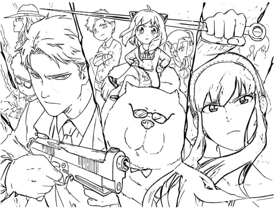 圧巻の彩色スパイファミリー - 印刷可能ぬりえ無料ダウンロード