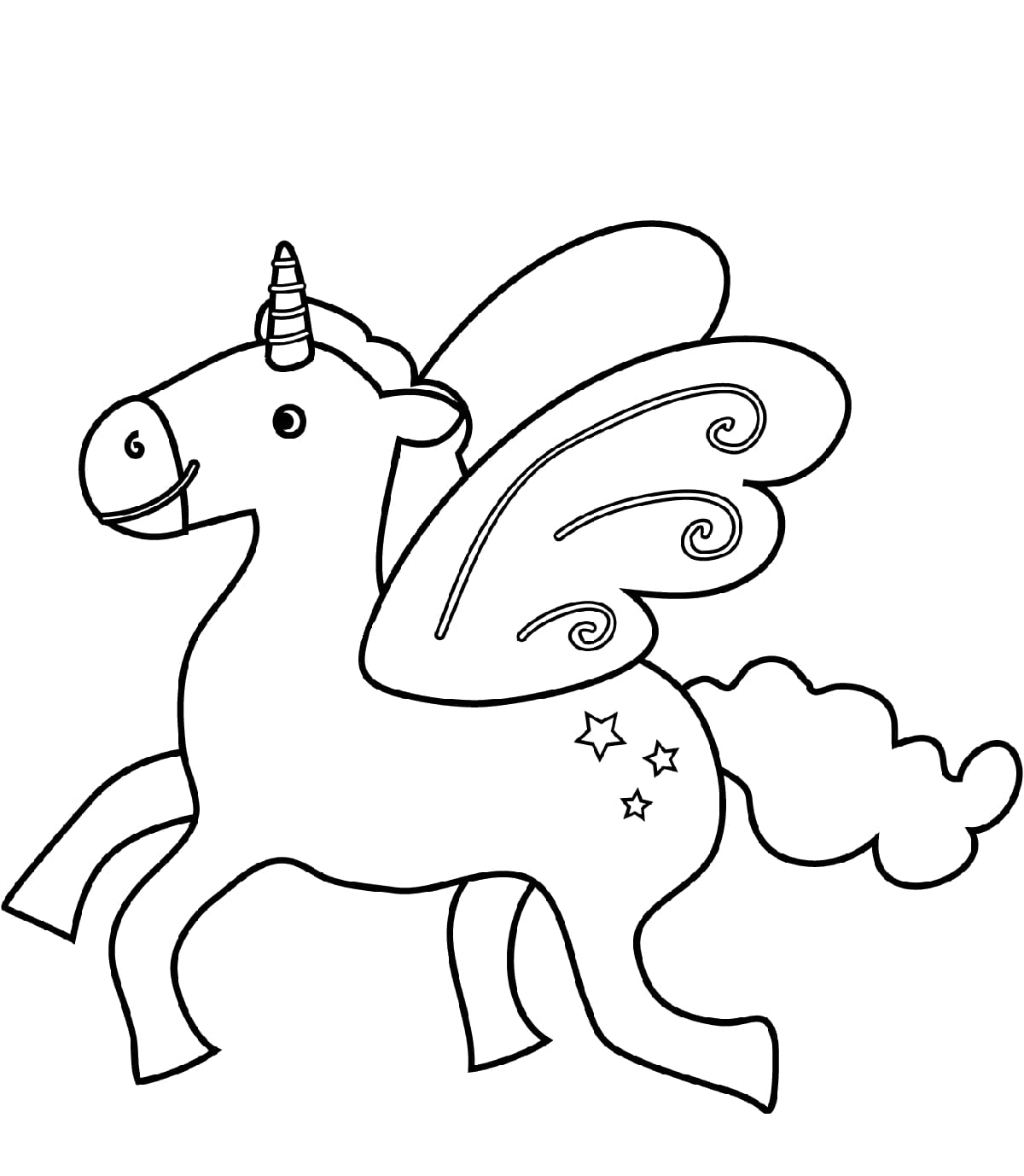 ユニコーンぬりえ - KodomoNurie.Com