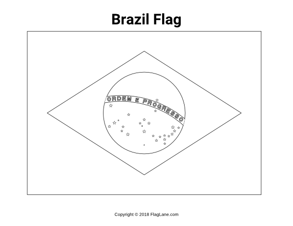 ブラジルの国旗 ぬりえ 印刷可能ぬりえ無料ダウンロード