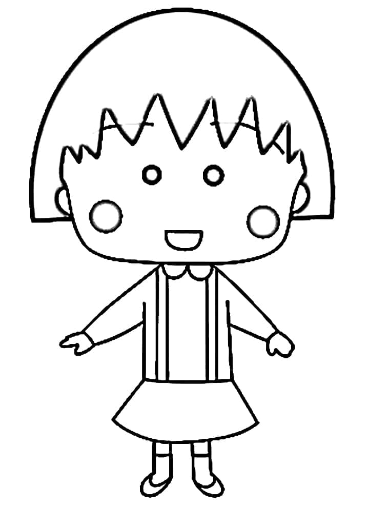 ちびまるこちゃん塗り絵ぬりえ | 塗り絵 無料, 塗り絵, 塗り絵