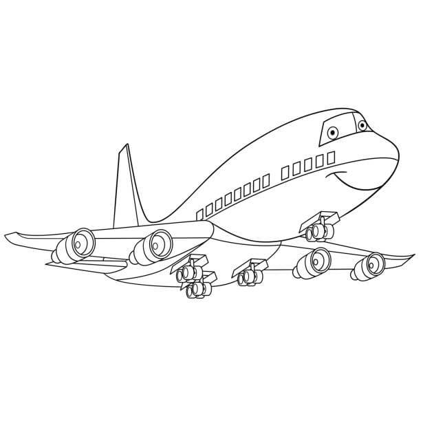 飛行機の飛行 - 印刷可能ぬりえ無料ダウンロード