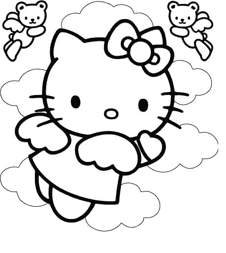 エンジェルハローキティ 印刷可能ぬりえ無料ダウンロード エンジェルハローキティ 印刷可能ぬりえ無料ダウンロード