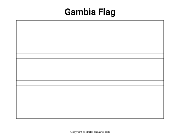 ガンビアの国旗 ぬりえ 印刷可能ぬりえ無料ダウンロード