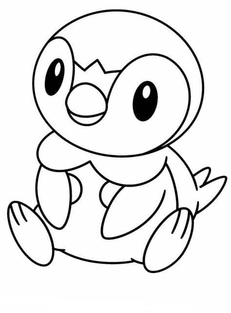 coloring piplup pages pokemon