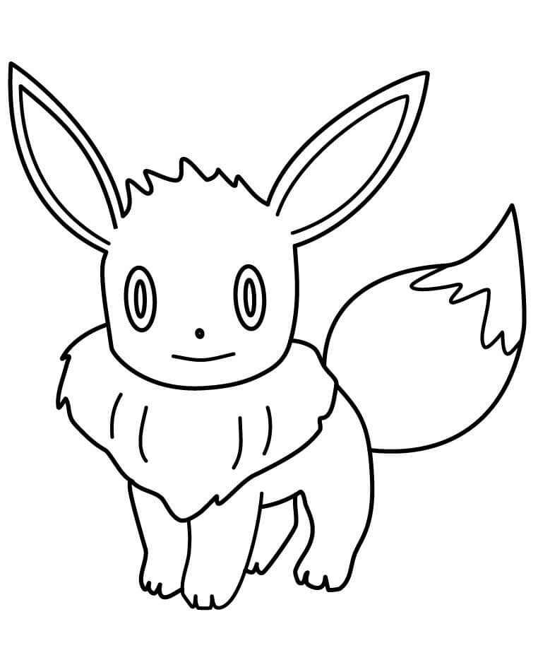 ポケモンイーブイ - 印刷可能ぬりえ無料ダウンロード