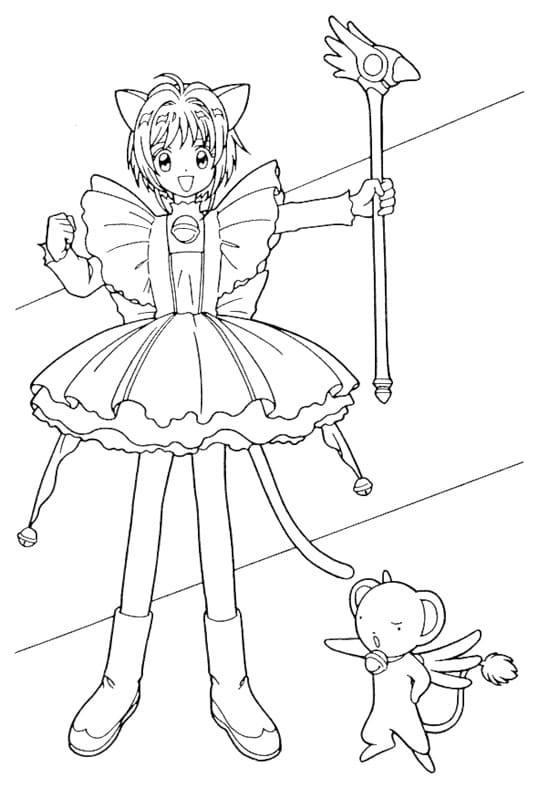 カードキャプターさくら ぬりえ - KodomoNurie.Com