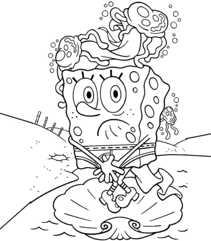 貝殻のスポンジボブ 印刷可能ぬりえ無料ダウンロード 貝殻のスポンジボブ 印刷可能ぬりえ無料ダウンロード
