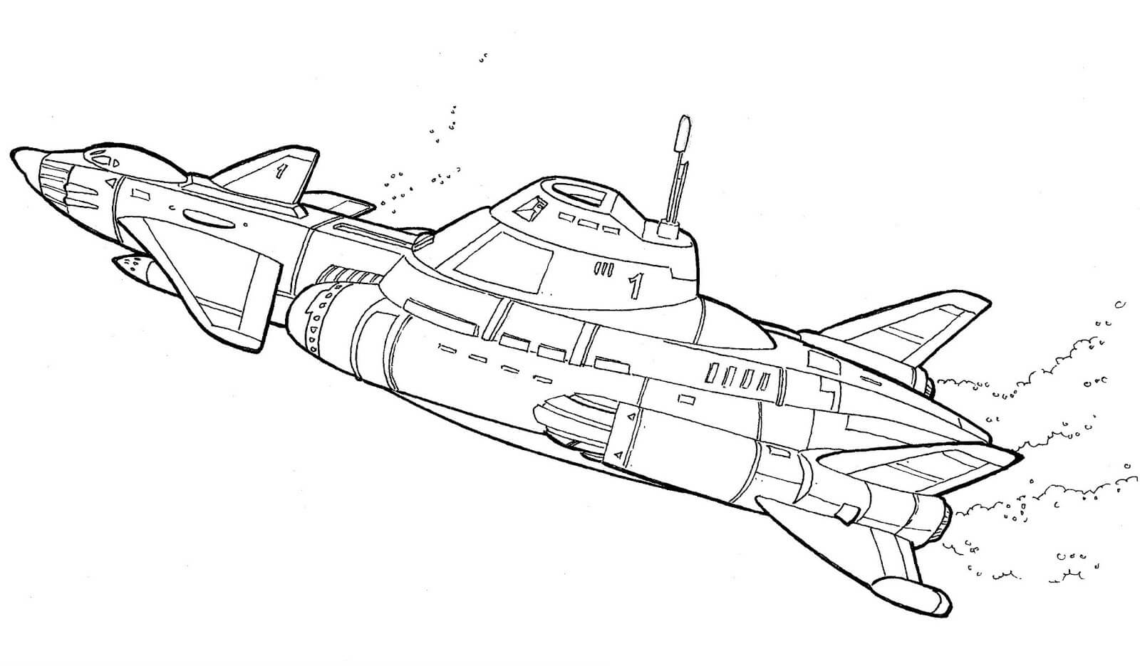 【コレクターズアイテム】潜水艦スティングレイ塗り絵 小出 ぬりえ 潜水艦スティングレイ : クラウドベース