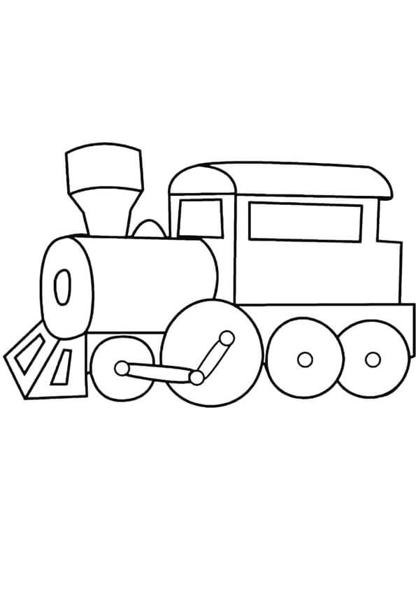 簡単電車 - 印刷可能ぬりえ無料ダウンロード