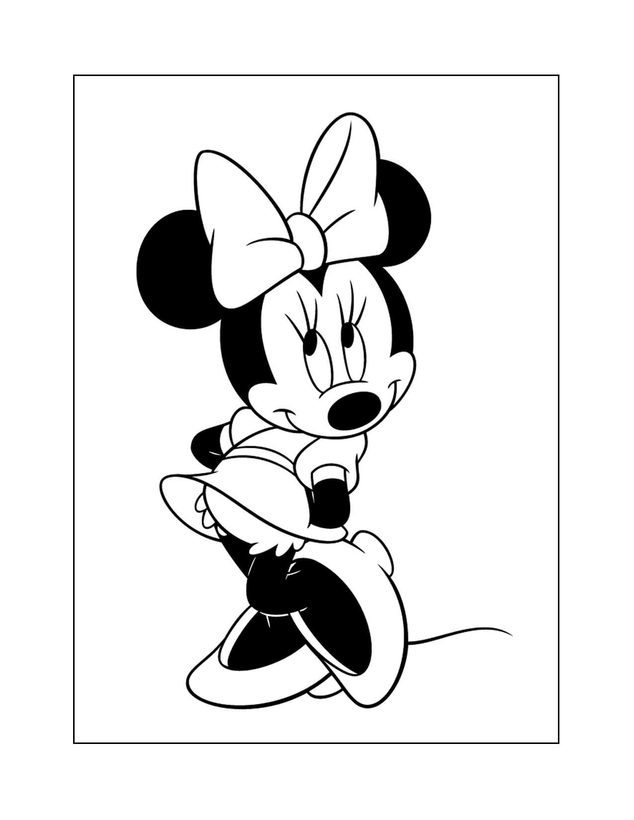 ミニーマウスの頭の笑顔 印刷可能ぬりえ無料ダウンロード 0209