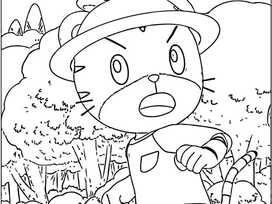 Shimajiro Sketch Coloring Page