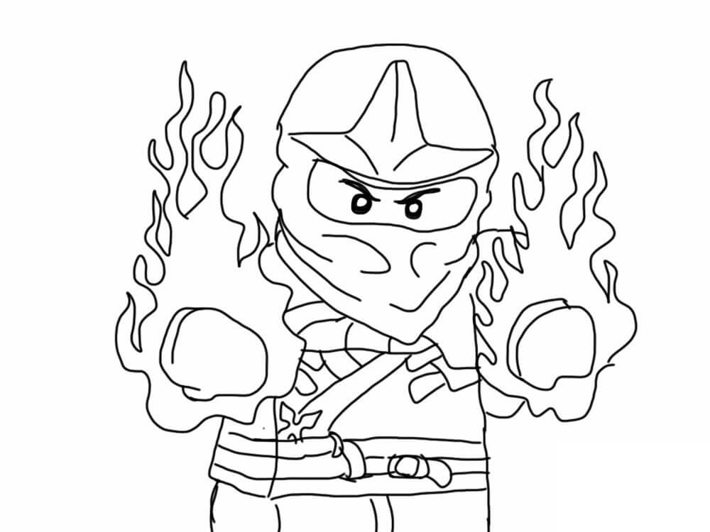 ニンジャゴーパワー 印刷可能ぬりえ無料ダウンロード