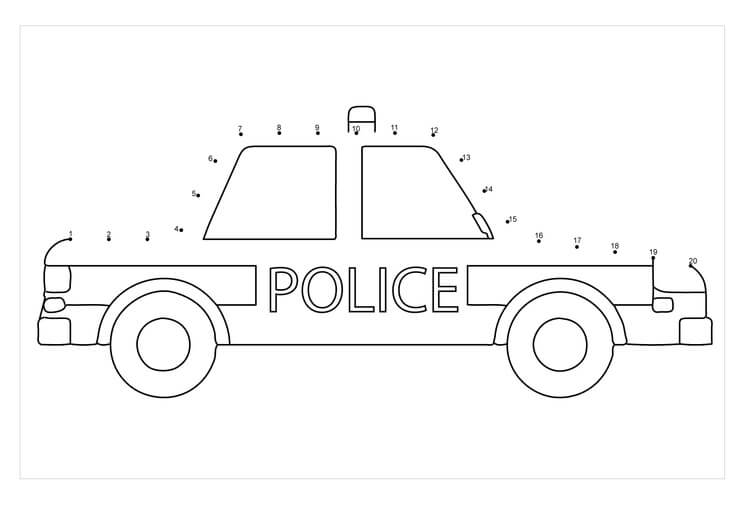 ポイントツーポイントパトカー 印刷可能ぬりえ無料ダウンロード