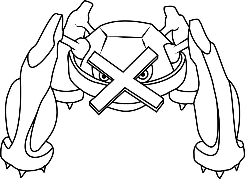 free printable metagross coloring pages pokemon