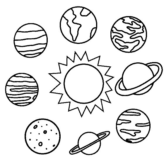 愛らしい惑星 - 印刷可能ぬりえ無料ダウンロード