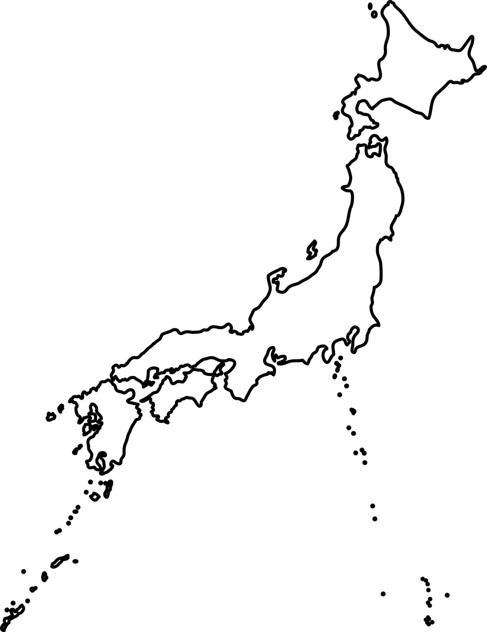 日本地図ぬりえを印刷 印刷可能ぬりえ無料ダウンロード