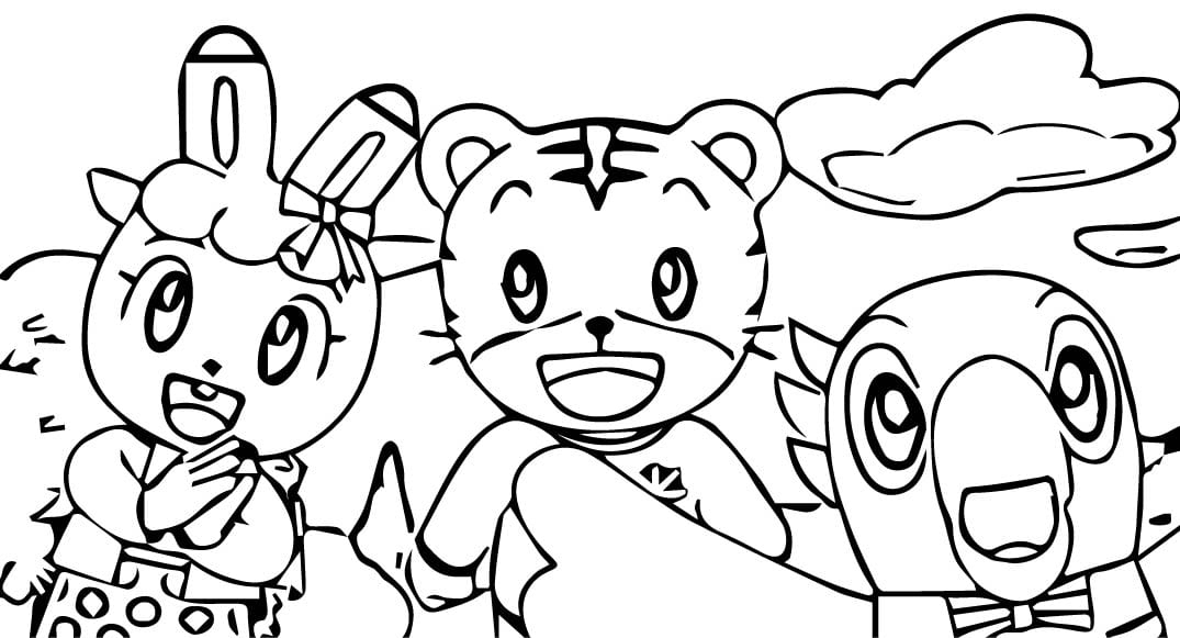 Shimajiro Sketch Coloring Page