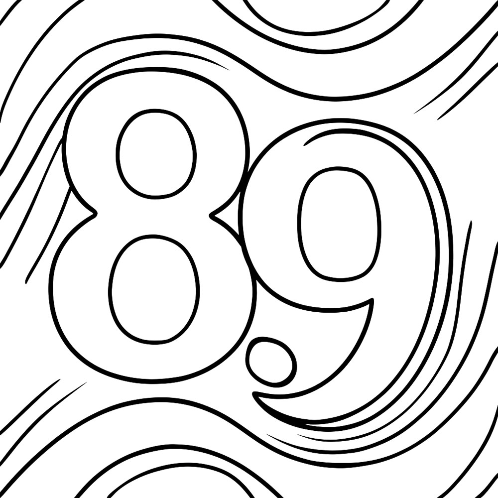 数字の概要 - 印刷可能ぬりえ無料ダウンロード